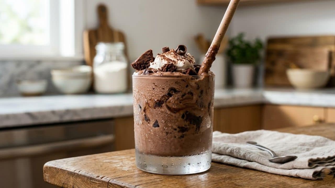 The Ultimate Homemade Brownie Batter Frosty Recipe